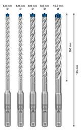 BOSCH-EW Bohrerset 5tlg  6-10mm 5xBeton SDS plus-7X 5pc Box