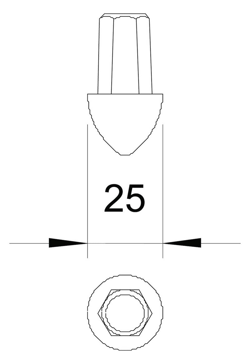 BETTERMANN Schlagspitze  25mm Guss unbeh 1819 25