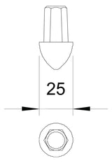 BETTERMANN Schlagspitze  25mm Guss unbeh 1819 25