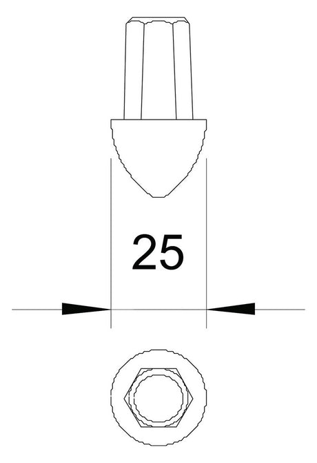BETTERMANN Schlagspitze  25mm Guss unbeh 1819 25