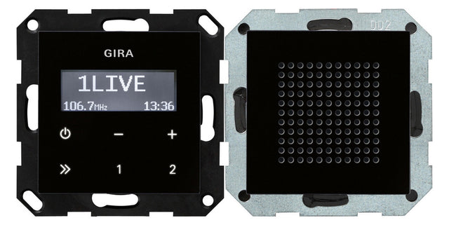 GIRA UP-Radio sw glz System 55 228005 Basis+zentr.Abdeckpl