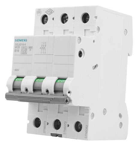 SIEMENS Leitungsschutzschalter UC B 16A 5SL6316-6 3p 400V 3TE 50Hz IP20