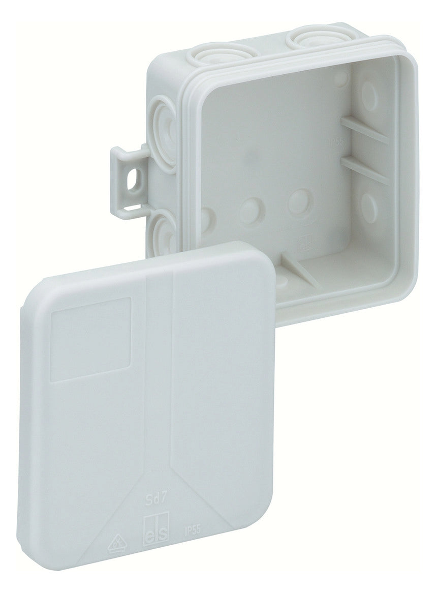 SPELSBERG Abzweigdose IP55 2,5qmm Kst Sd 7-L 75x75x37mm quadrat Wand/Decke