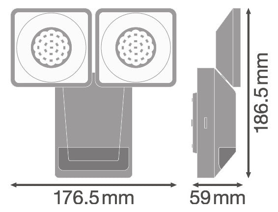LEDVANCE LED-Anbaustrahler 16W Konv 1LED ENDURA PRO Spot Sensor 16W 4000K IP gr