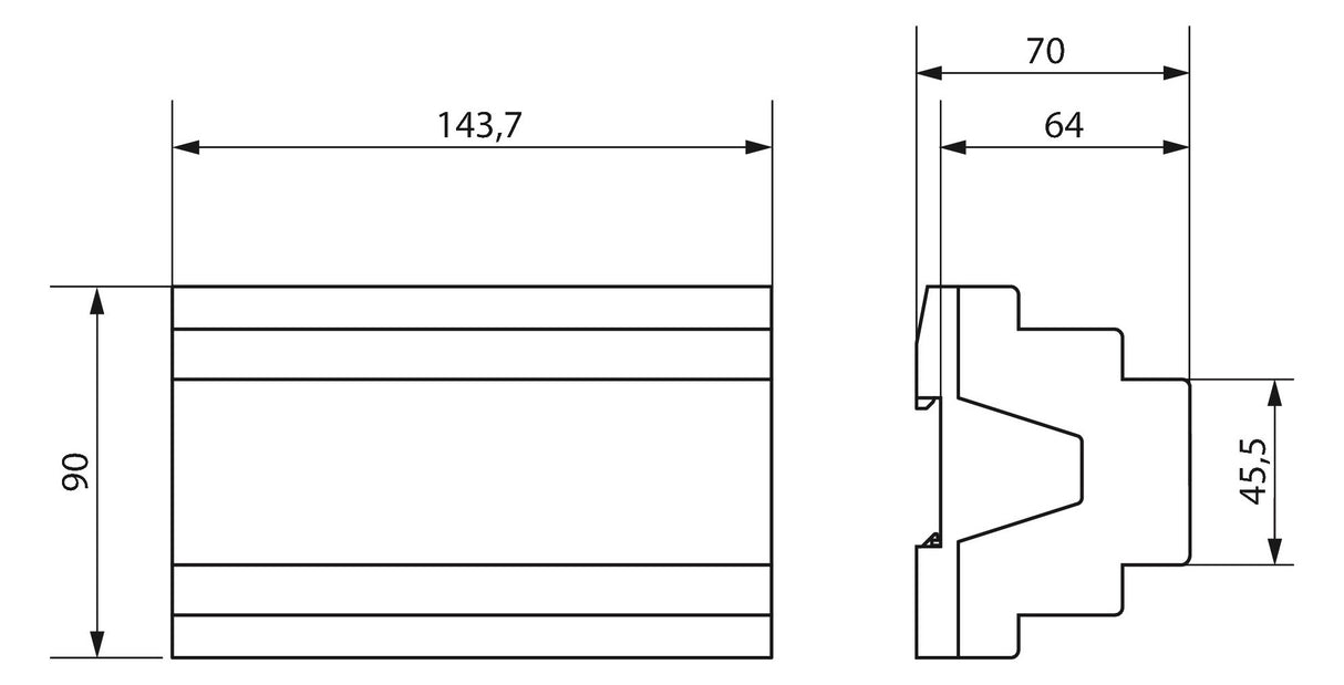 THEBEN Dimmaktor KNX 1-1600W REG 4TE uni DM 8-2 T KNX Handbedien 8Ausg