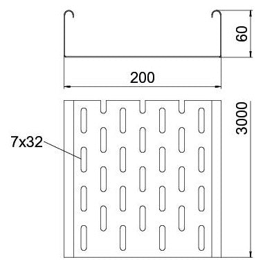 BETTERMANN Kabelrinne ST 60x200x1mm MKS-Serie MKS 620 FT o.Verb Seitenl