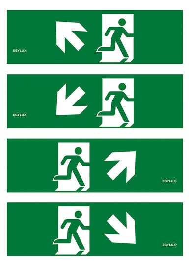 ESYLUX Piktogramm Rettungsweg Aufkleber SLX FLAT 24 SYMBOL SET 2 Treppe runter l