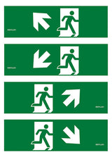 ESYLUX Piktogramm Rettungsweg Aufkleber SLX FLAT 24 SYMBOL SET 2 Treppe runter l