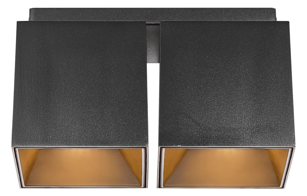 NORDLUX Anbaustrahler 2x50W HV sw GU10 2110410103 sw mt RF:mt Alu IP20