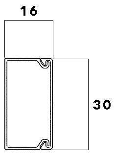 GGK Leitungsführungskanal Kst sw RAL9005 LFG 15x30 16x30x2000mm unbeh