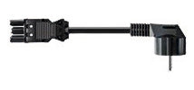 BACHMANN Netzanschlussleitung 3p H05VV-F 375.075 1,5qmm L2000mm sw
