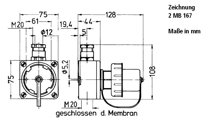 MENNEKES Aufbaugerätestecker Kst IP68 bl 10864 ger Schraubkl hfr f.Schutzk.Stift