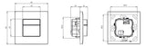 THEBEN Bewegungsmelder-Bus KNX UP 0-170° theMura S180 KNX UP WH ws 1,1m