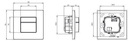 THEBEN Bewegungsmelder-Bus UP 0-170° LUXORliving BI 180 WH schn-ws 1,1m