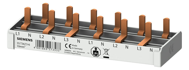 SIEMENS Phasenschiene 3+N 6mm 112,2mm 5ST3673-6 10qmm 63A Stift