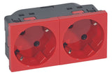 LEGRAND Steckdose 2f rt glz UP m.BS IP2X Mosaic Legrand 077272