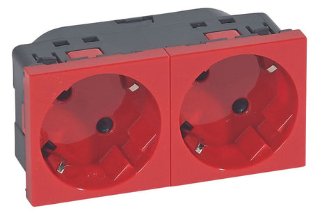 LEGRAND Steckdose 2f rt glz UP m.BS IP2X Mosaic Legrand 077272