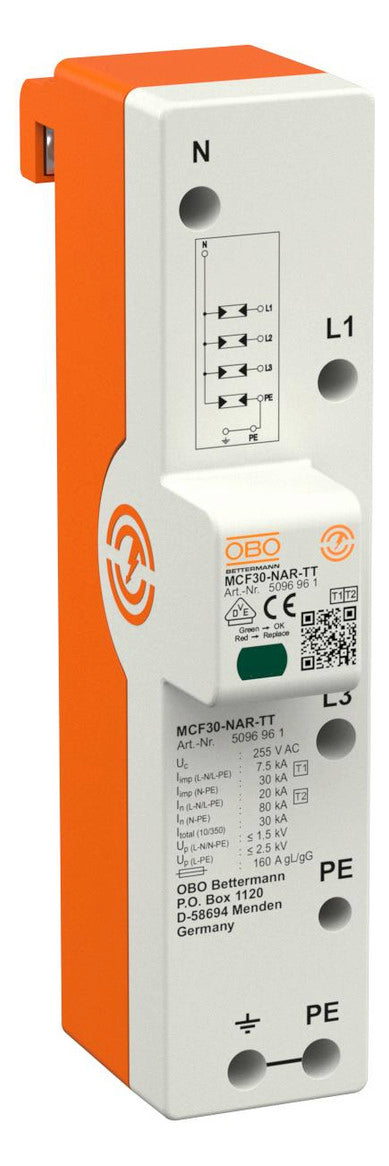 BETTERMANN Kombi-Ableiter Sammelsch 4p MCF30-NAR-TT 255VAC 1,5kV Sammelsch