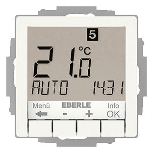 EBERLE Raumtemperaturregler 5-30°C 230V UTE 4800-R-RAL9010-G-55 ws IP30 10A