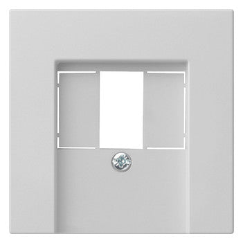 GIRA Zentralplatte USB/TAE gr Schraubbef System 55 0276015 ohne Beschriftungsfeld