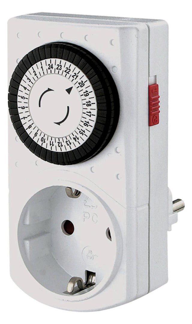 BACHMANN Steckdosenschaltuhr IP20 Tage 852.104 analog 250V 16A 30min