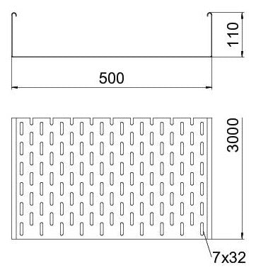 BETTERMANN Kabelrinne ST 110x500x1,5mm SKS-Serie SKS 150 FT o.Verb Seitenl
