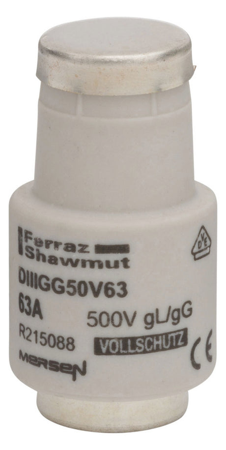 MERSEN D-Sicherungseinsatz DIII 63A MT DIIIGG50V63 500V Cu gG