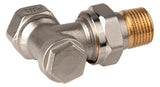 HONEYWELL Rücklaufverschraubung Verafix Messing, vernickelt, Eck, 1/2"