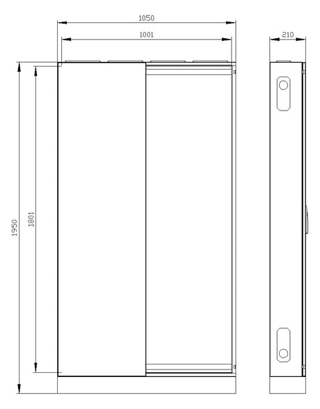 SIEMENS Standgehäuse ST/Kst IP43 ET210mm 8GK1302-8KK42 B1050xH1800xT210mm geschl