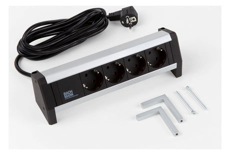 BACHMANN Steckdosenleiste 4f sw 35° IP20 DESK 339.1000