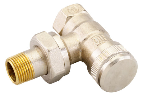 Rücklaufverschraubung RLV 10 R 3/8, Eck, vernickelt