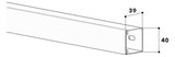 GGK Leitungsführungskanal Kst sw RAL9005 LFG 40x40 39x40x2000mm unbeh