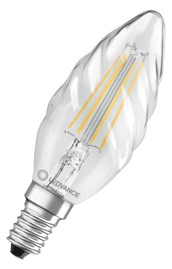LEDVANCE LED-Kerzenlampe FM E14 4W 2700K LED Classic BW 40 Filament P 4W 827 ws