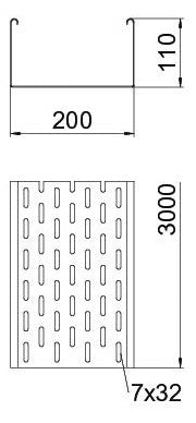 BETTERMANN Kabelrinne ST 110x200x1,5mm SKS-Serie SKS 120 FT o.Verb Seitenl