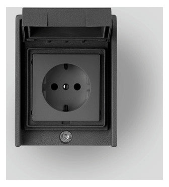 BEGA Steckdosenelement graphit 90mm 71252