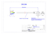 BACHMANN Netzanschlussleitung 2m 16A ws 305.284 3x1,5qmm IP20 Aderendh 0-70°C