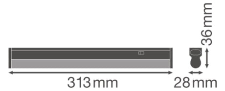 LEDVANCE LED-Lichtleiste 4W 4000K 450lm LINEAR COMPACT LN COMP SWITCH 300 4 W 40