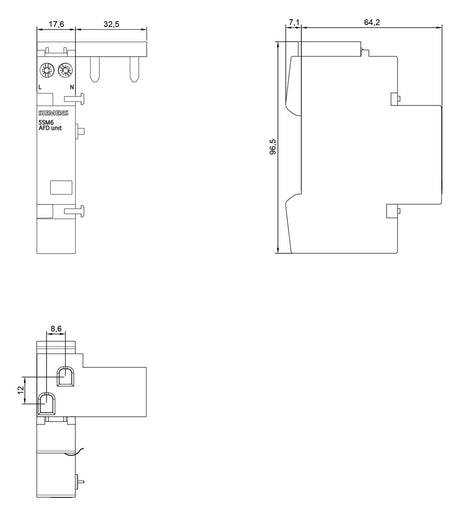 SIEMENS Brandschutzschalter 16A 230V 1TE 5SM6021-2 FI/LS+Leitungsschutzschalt