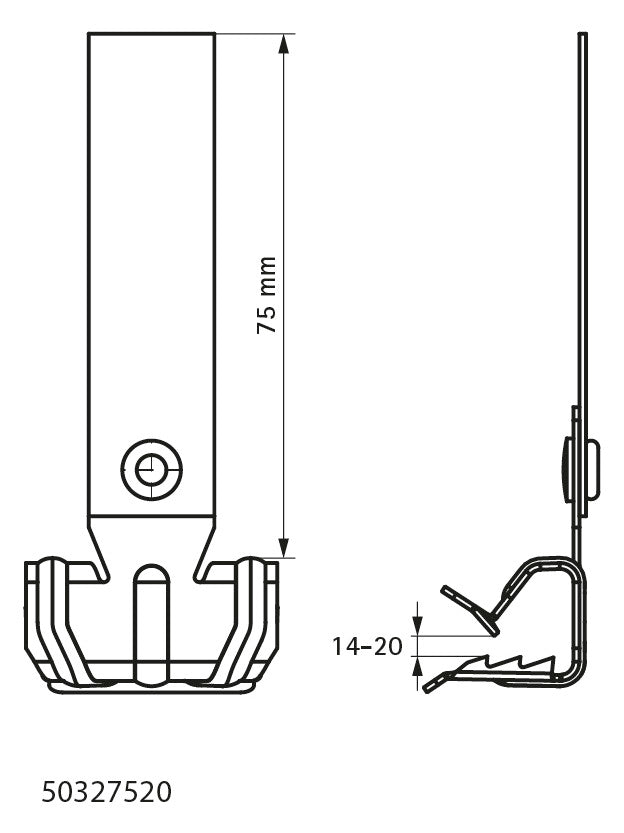 WALRAVEN Trägerklammer 14-20mm Federst Britclips 50327520 besch