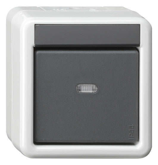 GIRA Tastsensor KNX AP gr 1f 2pkt WG 515230 inkl.Ankoppl