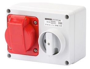 GEWISS CEE-Steckdose 5p 16A 6h 400V/rt Energy GW66009 IP44 AP Schraubkl Kst