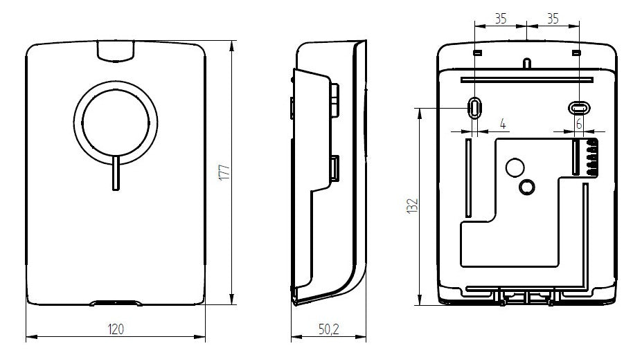 GROTHE Gong 8-12V/UC elektr Kst IP20 ws ECHO HiFi-Gong ECHO 120 weiß 0,02A