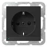 GIRA Steckdose 1f sw mt UP m.OL m.BS System 55 4170005 IP20