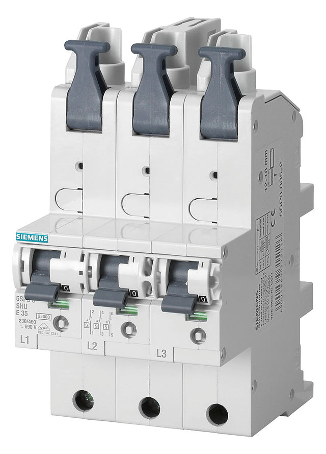 SIEMENS SLS-Schalter E 3p Sammelsch 35A 5SP3835-2 400V 690V/Ui 25kA 6kV Gr:4,5