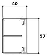 GGK Leitungsführungskanal Kst ws RAL9001 LFG 40x60t 40x57x2000mm unbeh