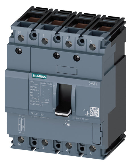 SIEMENS Leistungsschalter 63A 4p 1A/In 3VA1163-4ED46-0AA0 opt.Motorantr IP40