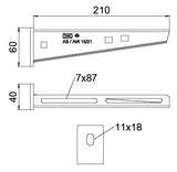BETTERMANN Wand/Stielausleger 1,5N ST AW 15 21 FTK SW 40mm200x60mm