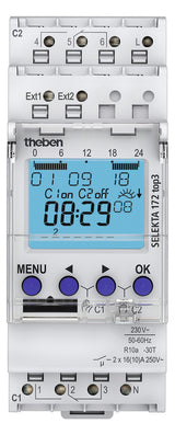 THEBEN Schaltuhr digi 230VAC 2kan 87600h SELEKTA 172 top3 2TE BT REG