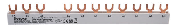 DOEPKE Phasenschiene 3+N 17,5mm 210mm Eurovario EV-S G 3/N.8.120 10qmm 120A