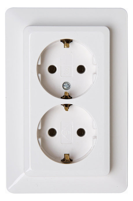 KOPP Steckdose 2f arkws glz UP m.BS IP20 HK02 917213007